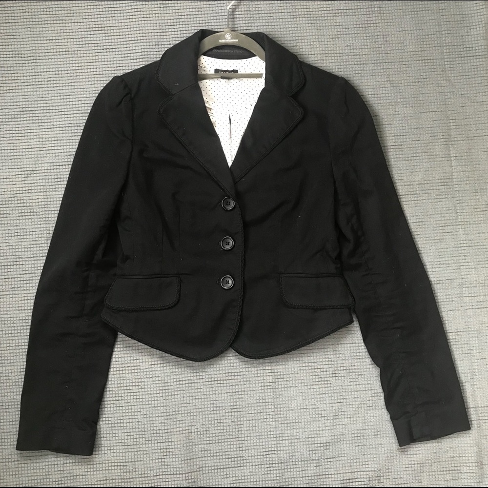 Express Blazer, Semi-cropped, XS Black